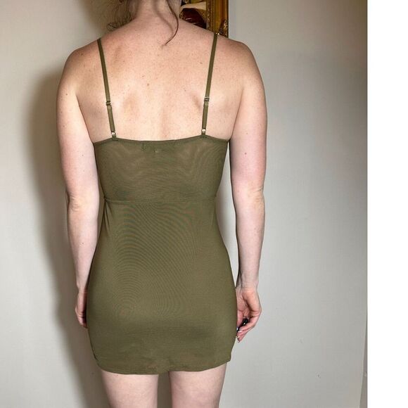 Urban Outfitters | Modern Love Bustier Mini Dress in Olive Green - Size S - Picture 5 of 6